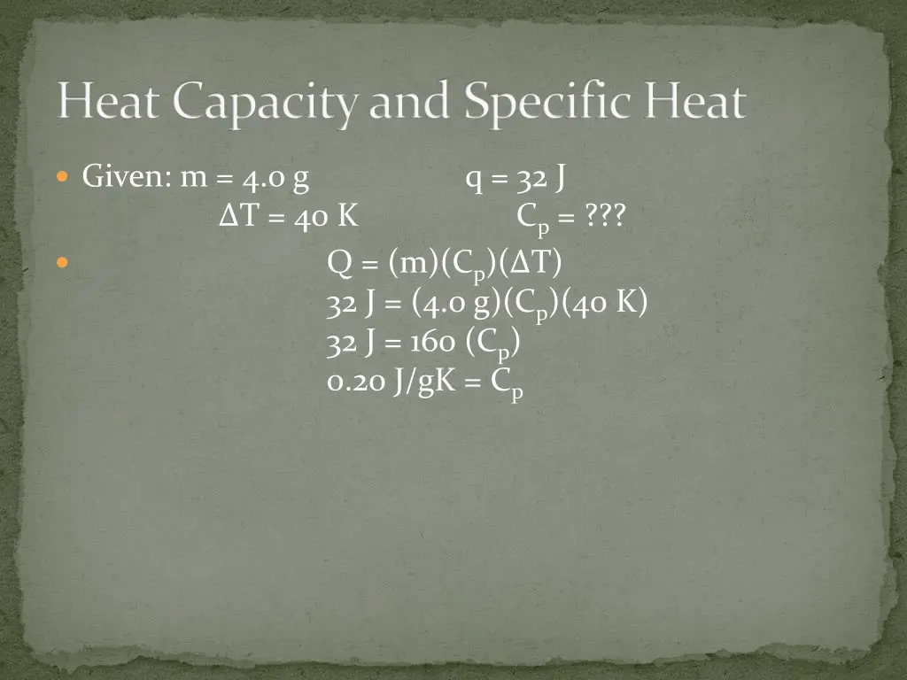 heat capacity and specific heat 2