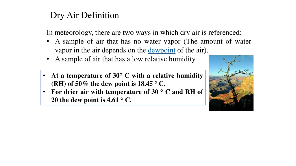 dry air definition