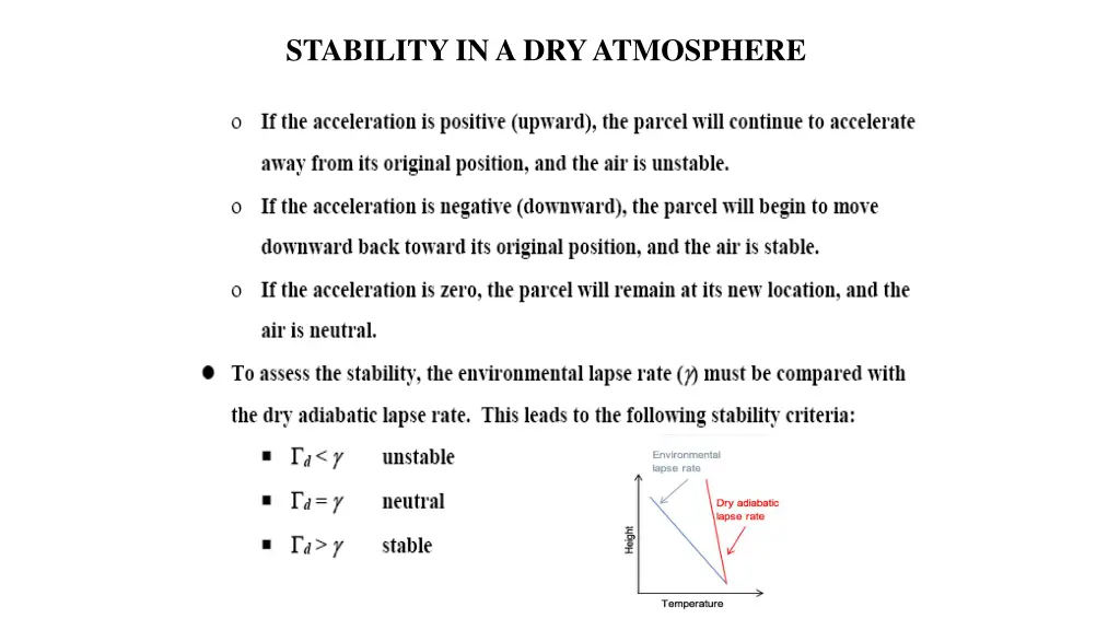 stability in a dry atmosphere 2