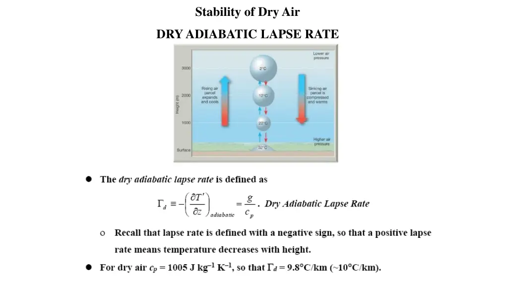 stability of dry air 2