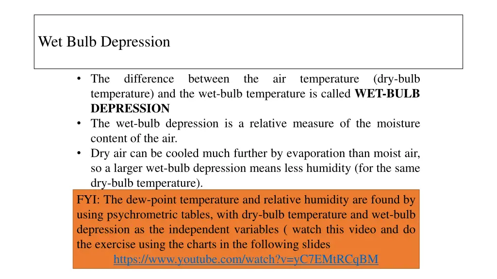 wet bulb depression