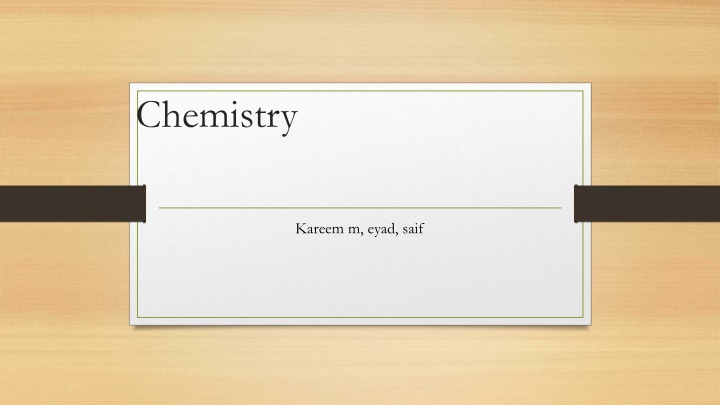 chemistry