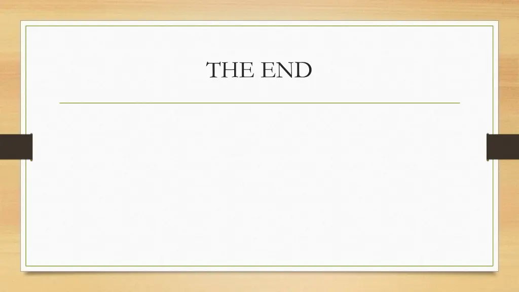 the end