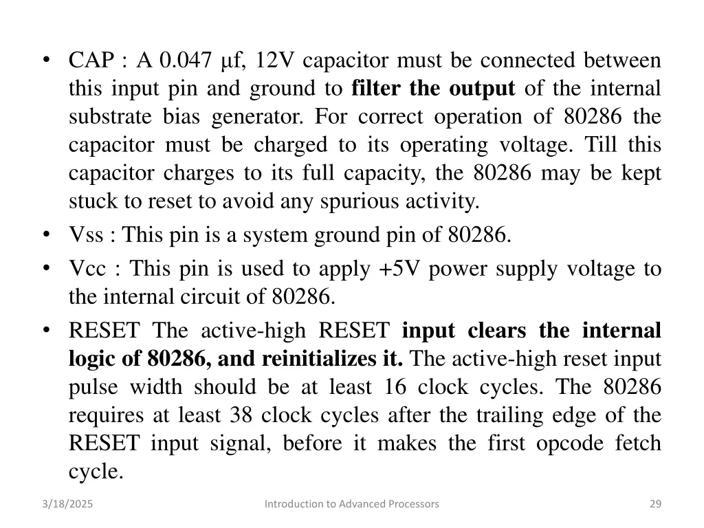 cap a 0 047 f 12v capacitor must be connected