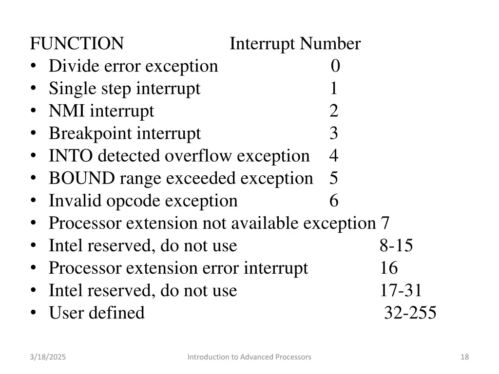 function divide error exception single step