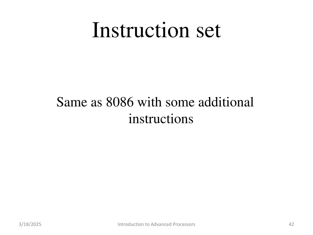 instruction set