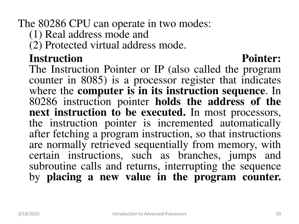 the 80286 cpu can operate in two modes 1 real