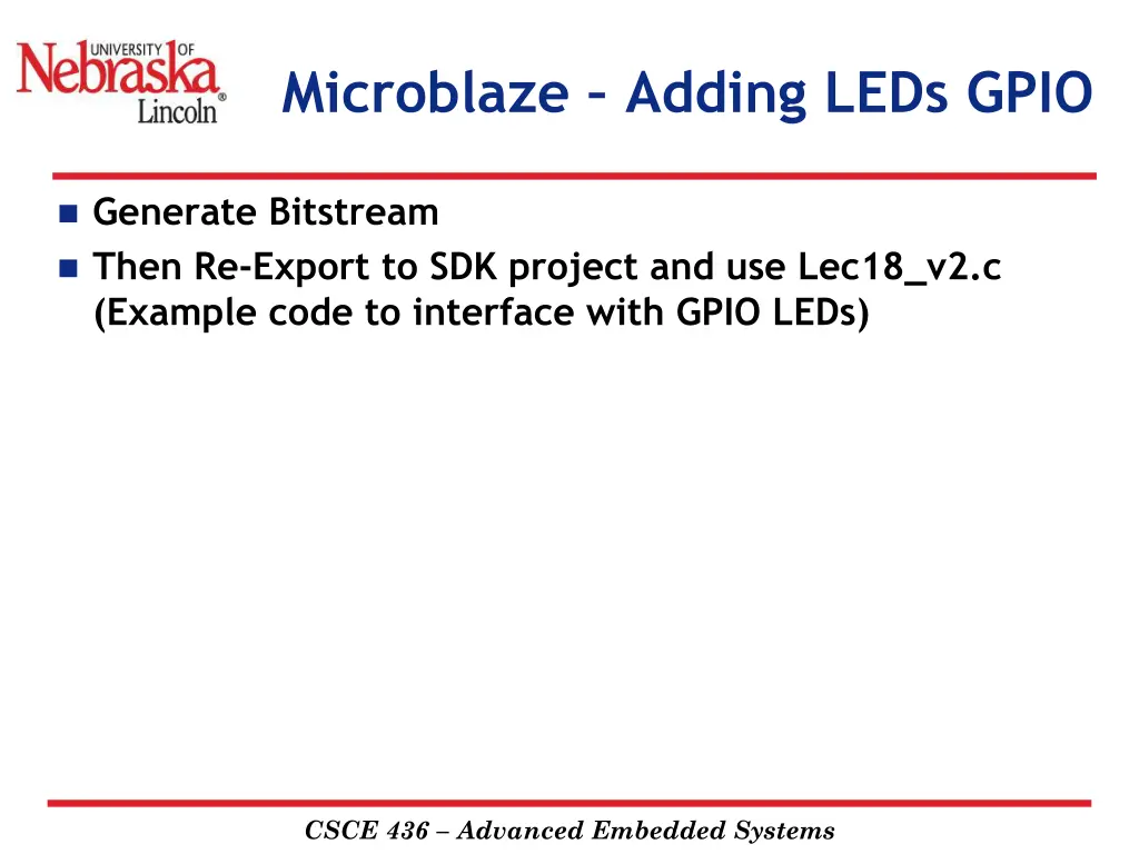 microblaze adding leds gpio 3