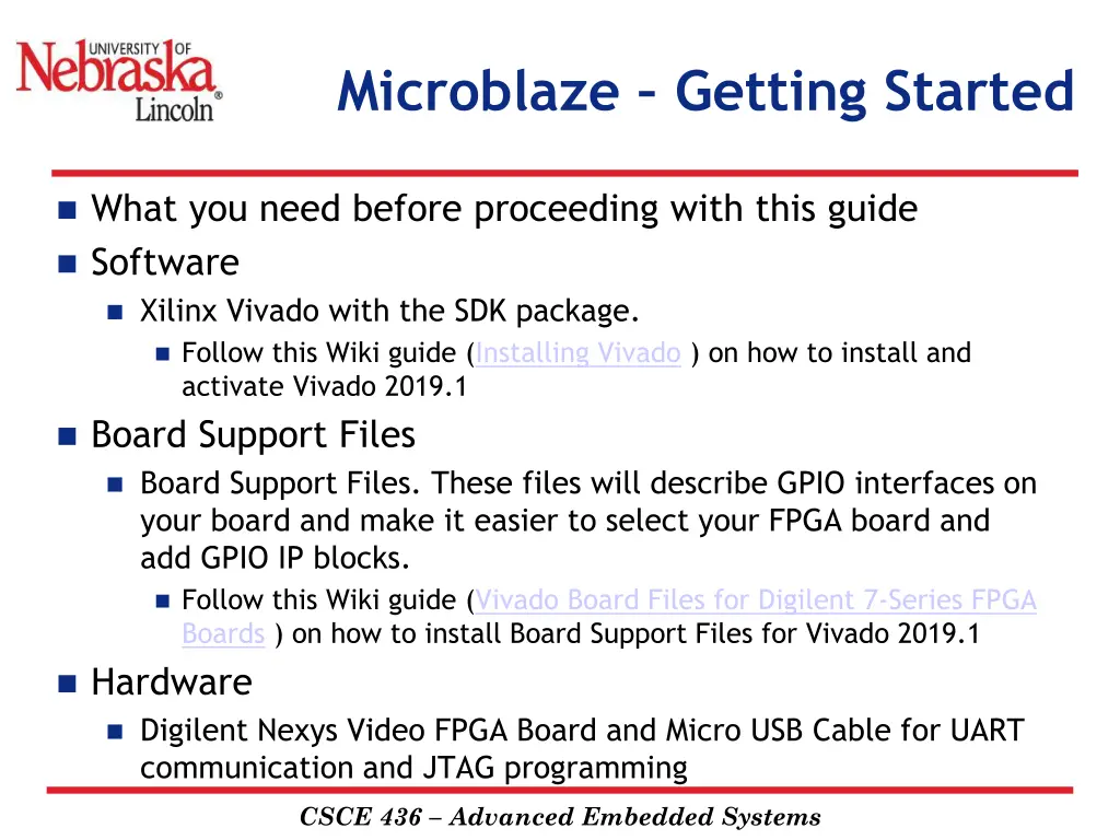 microblaze getting started