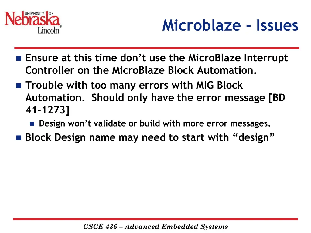 microblaze issues