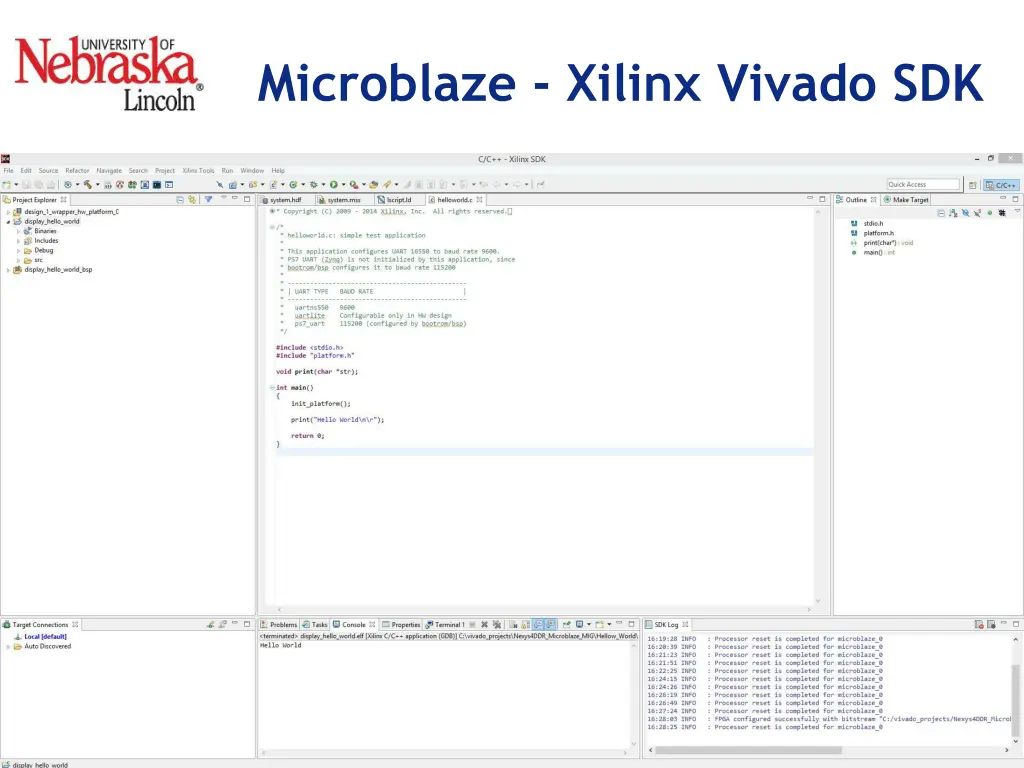 microblaze xilinx vivado sdk 1