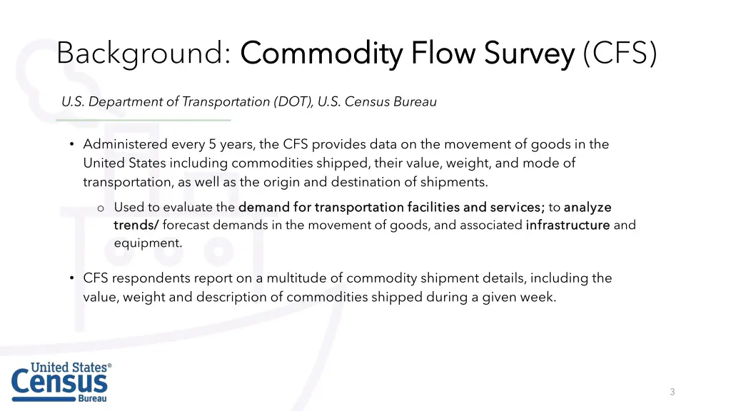 background commodity flow survey commodity flow