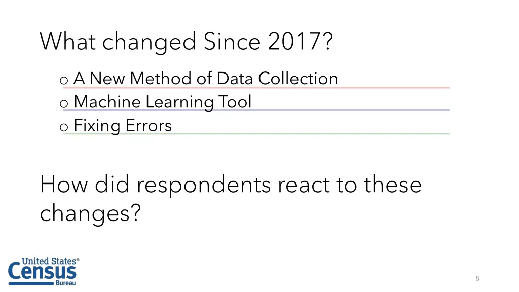 what changed since 2017