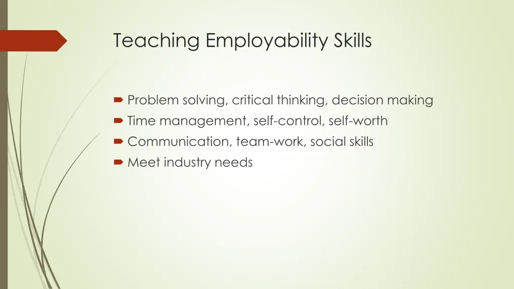 teaching employability skills
