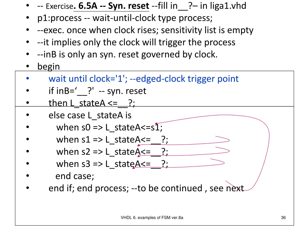 exercise 6 5a syn reset fill in in liga1