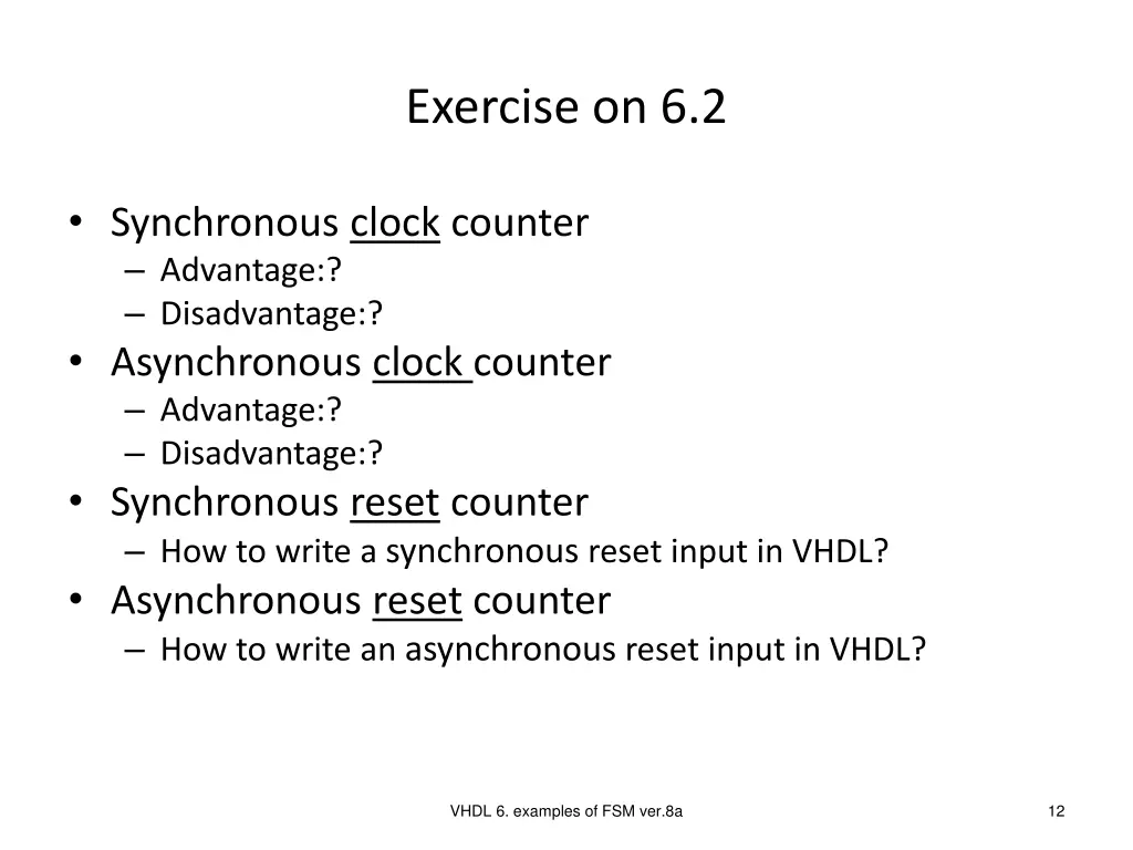 exercise on 6 2