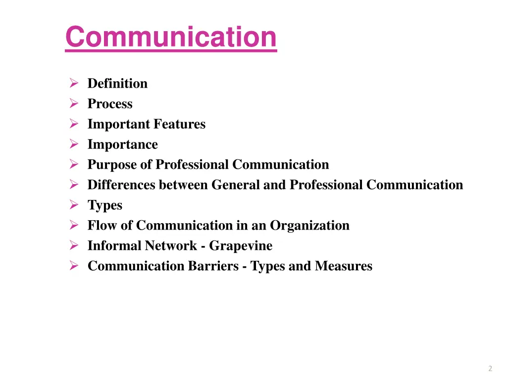communication
