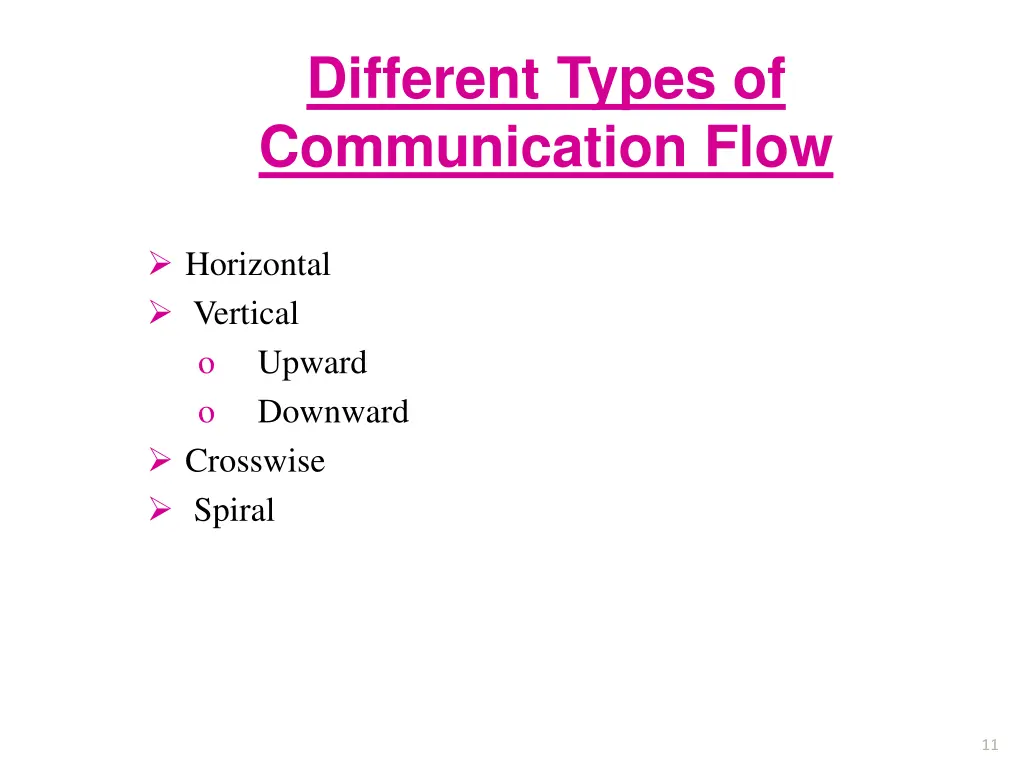 different types of communication flow