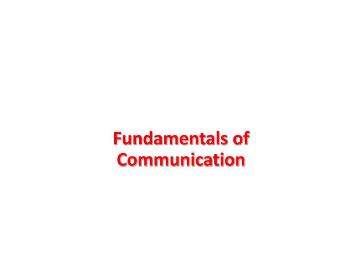 fundamentals of communication