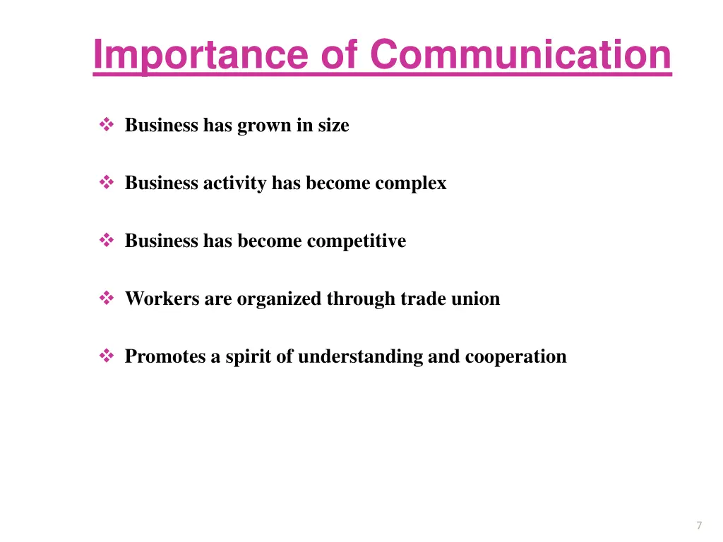 importance of communication
