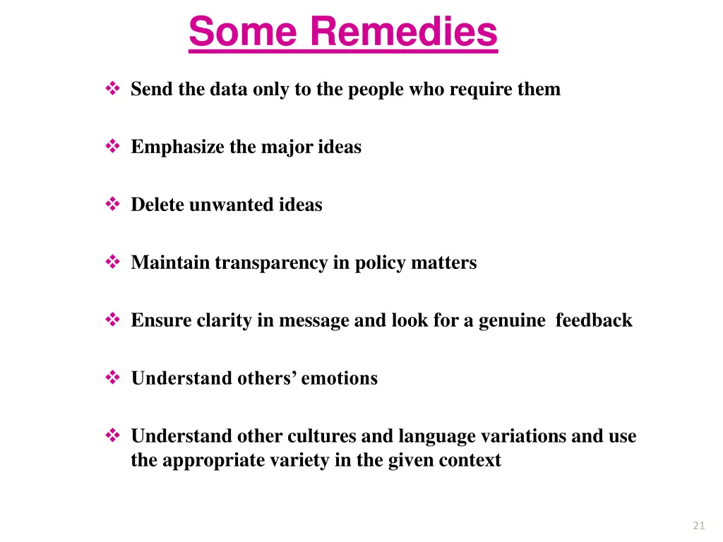 some remedies