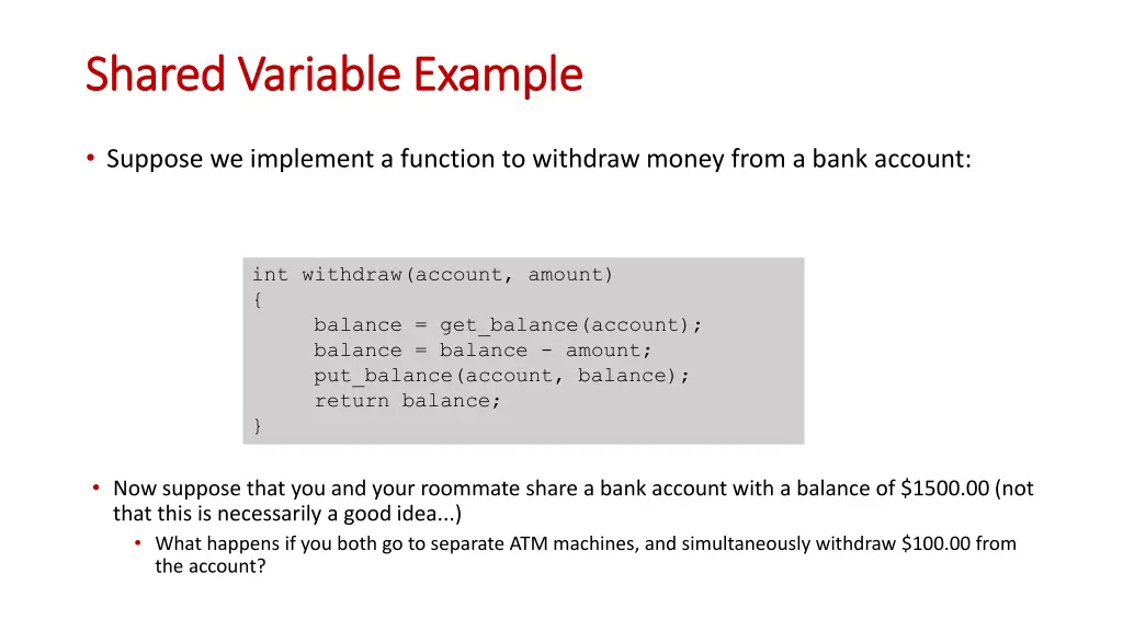 shared variable example shared variable example