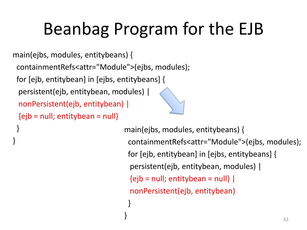 beanbag program for the ejb 1