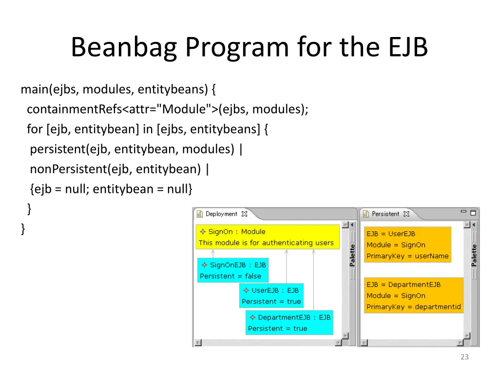 beanbag program for the ejb