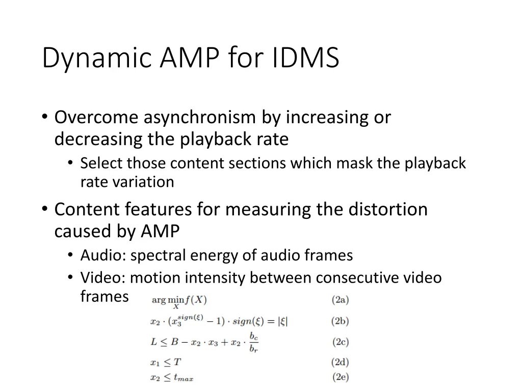 dynamic amp for idms