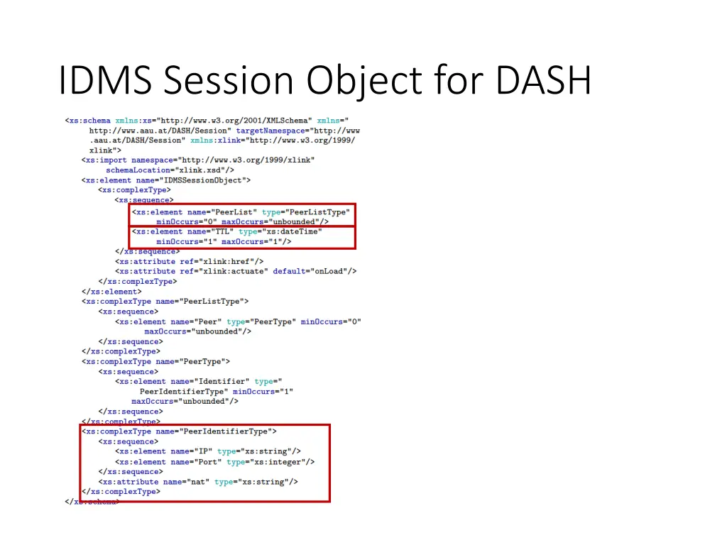 idms session object for dash