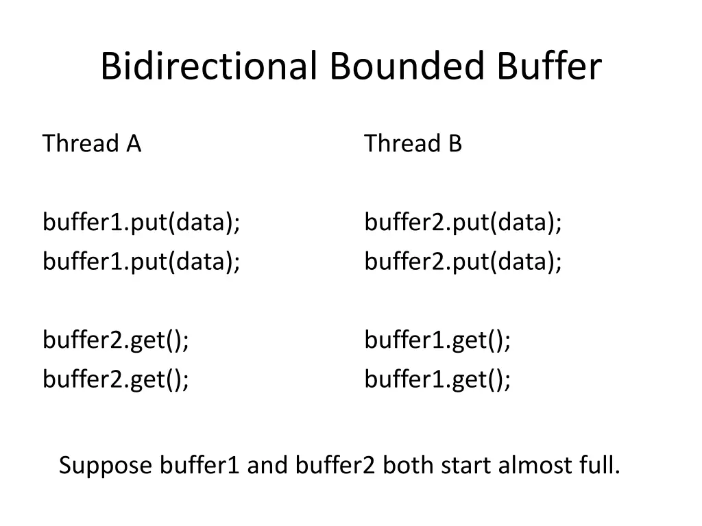 bidirectional bounded buffer