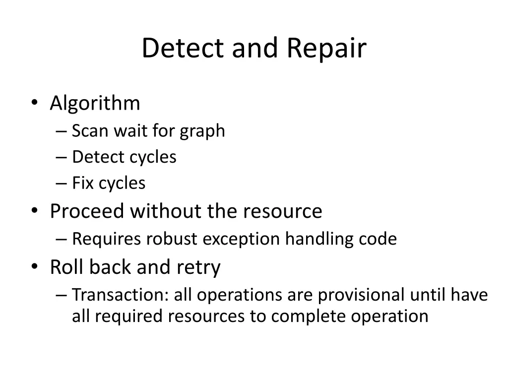 detect and repair