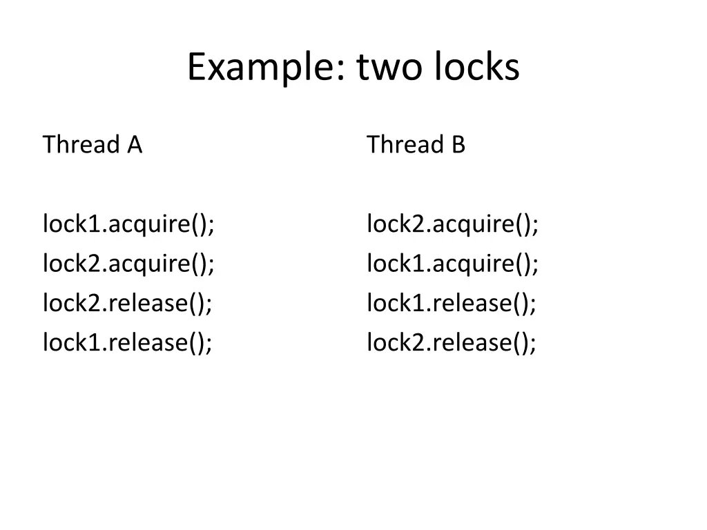 example two locks