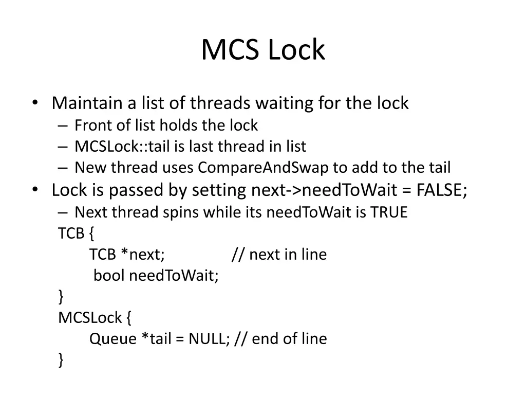 mcs lock