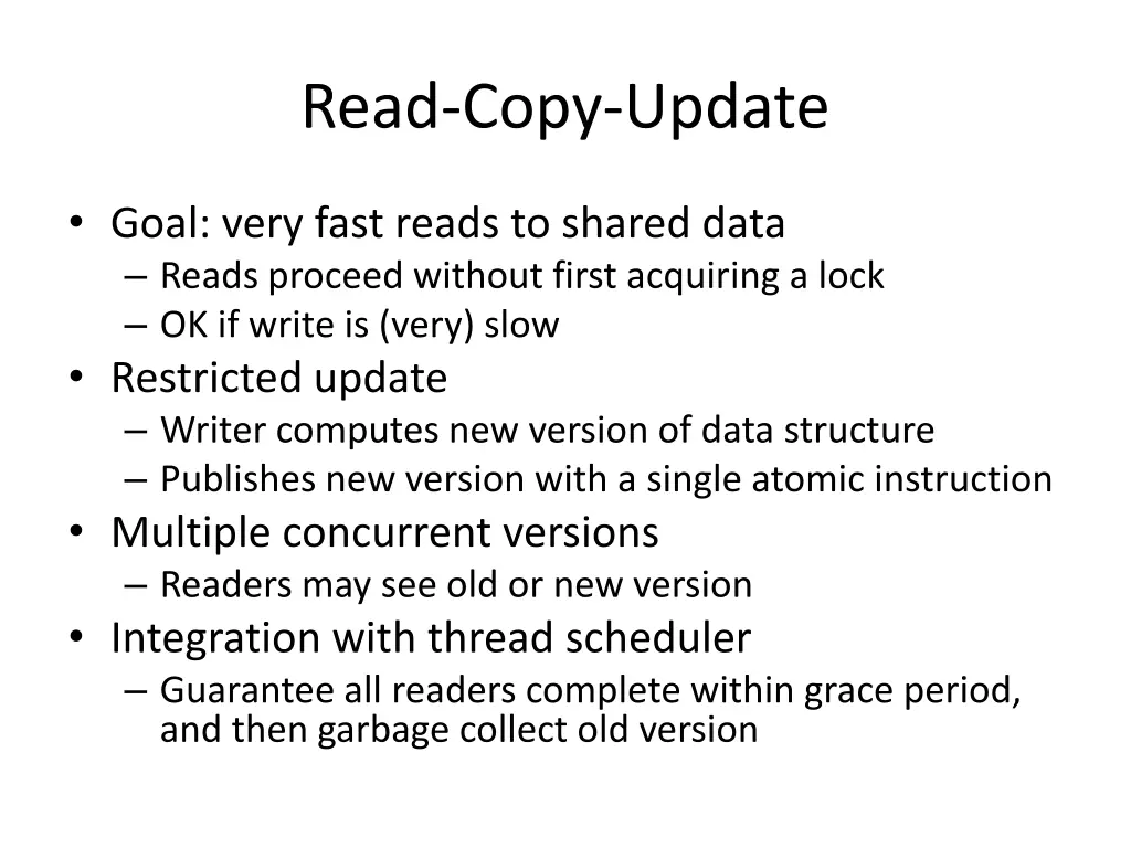 read copy update