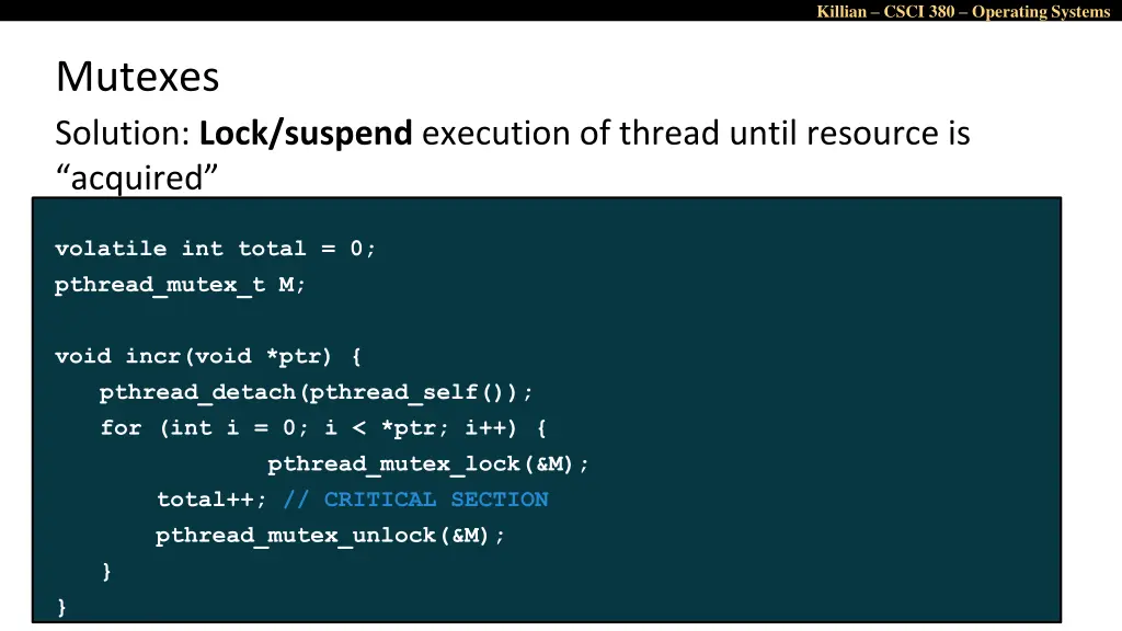 killian csci 380 operating systems 18