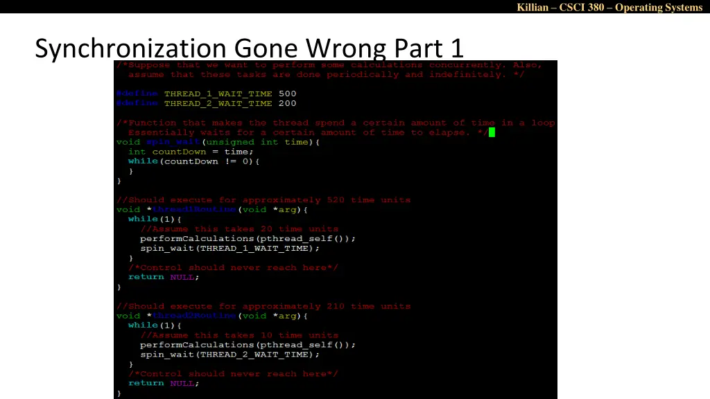 killian csci 380 operating systems 22