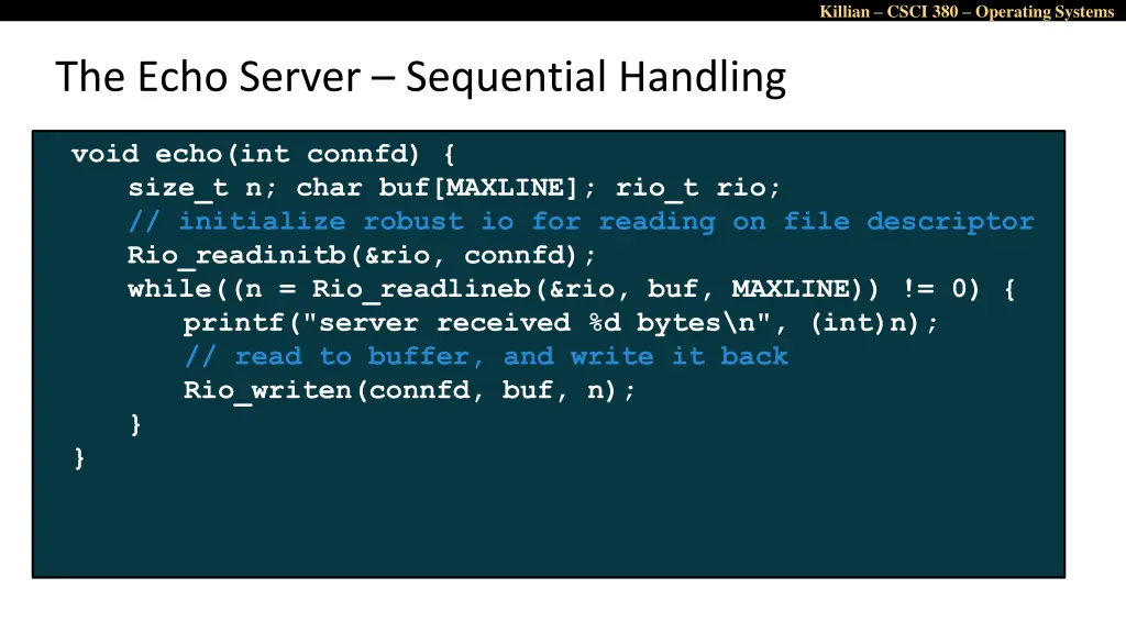 killian csci 380 operating systems 3