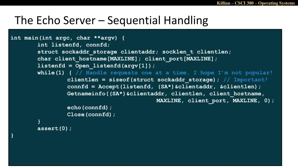 killian csci 380 operating systems 4