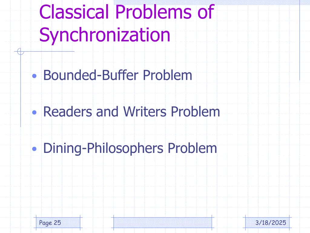 classical problems of synchronization