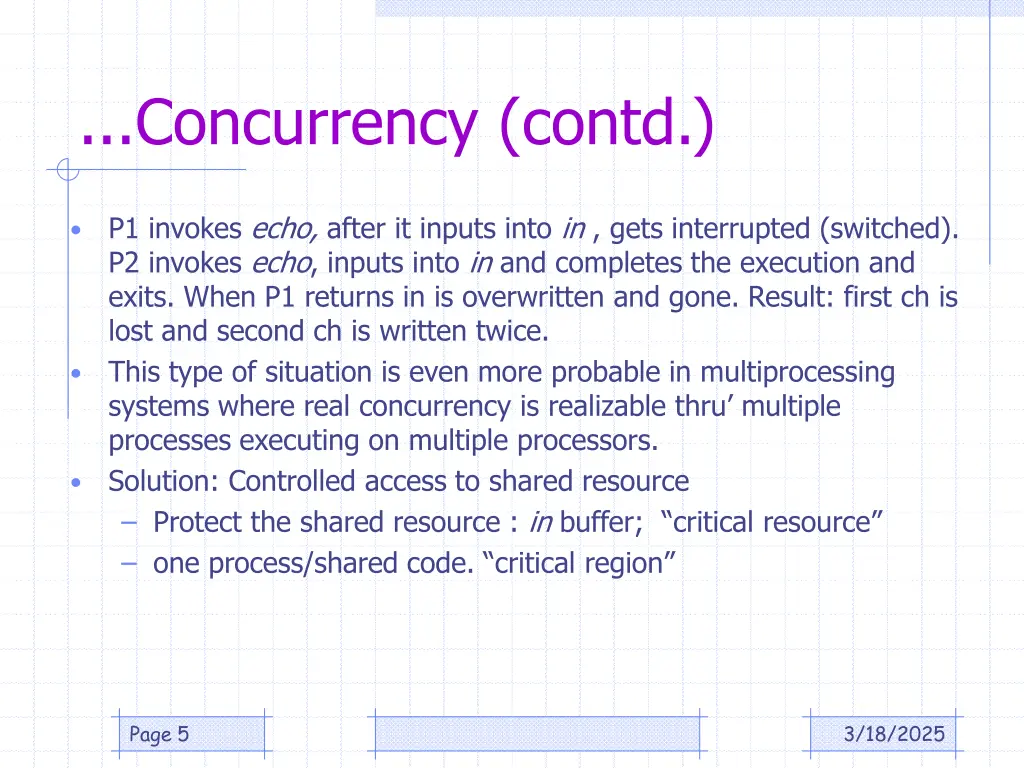 concurrency contd