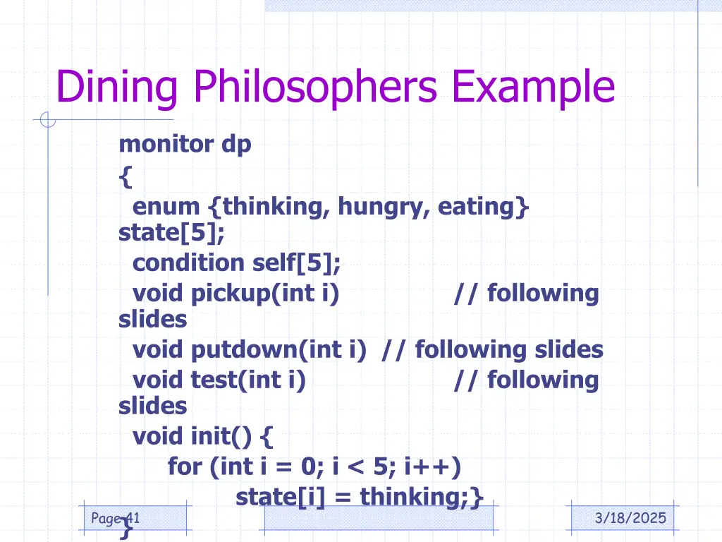 dining philosophers example