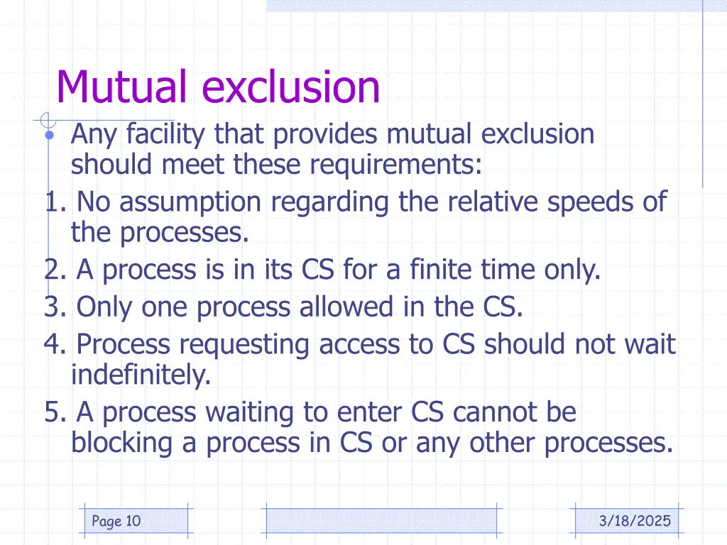 mutual exclusion any facility that provides