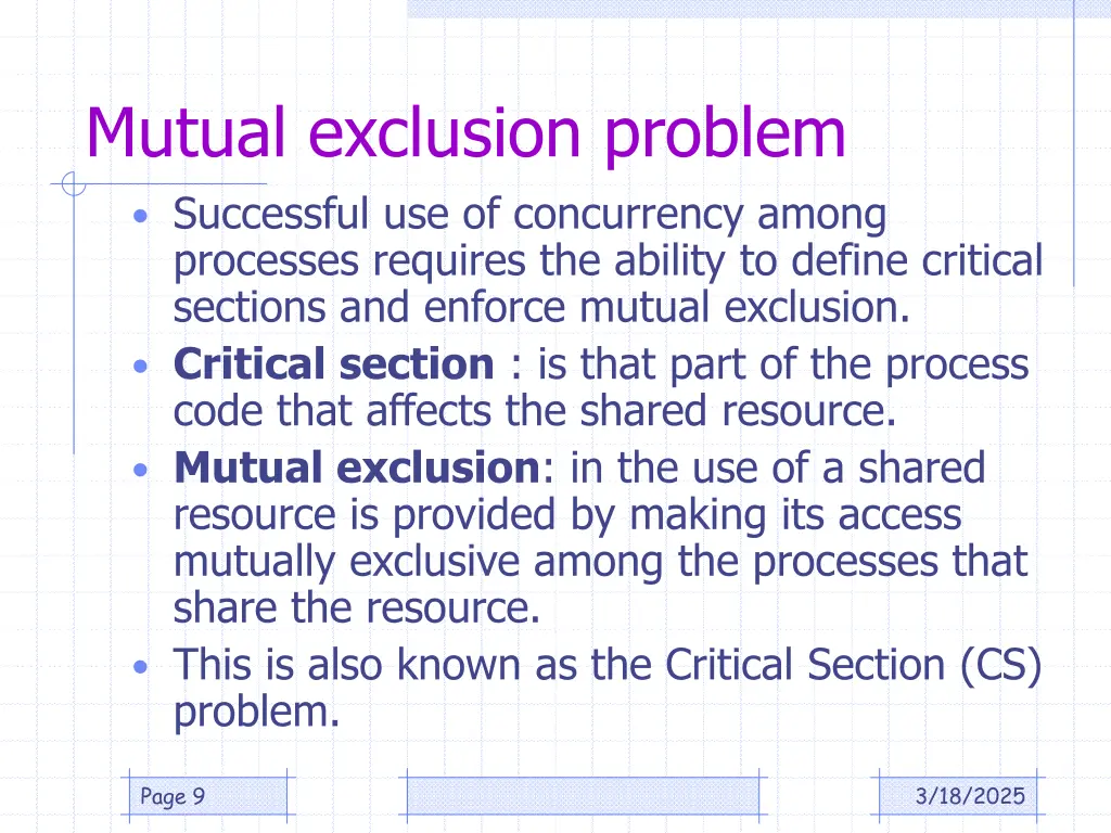 mutual exclusion problem successful