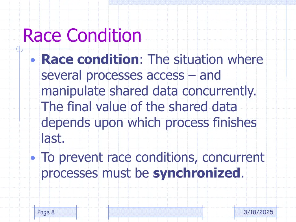race condition race condition the situation where