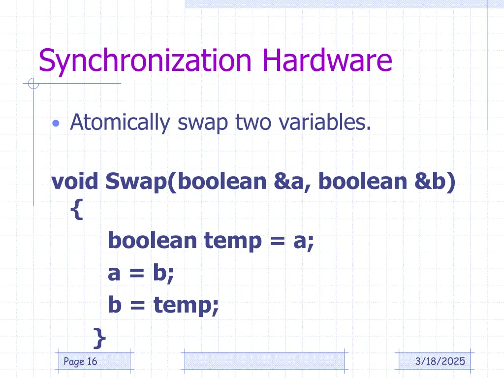 synchronization hardware 1