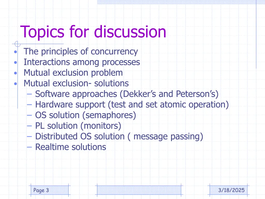 topics for discussion