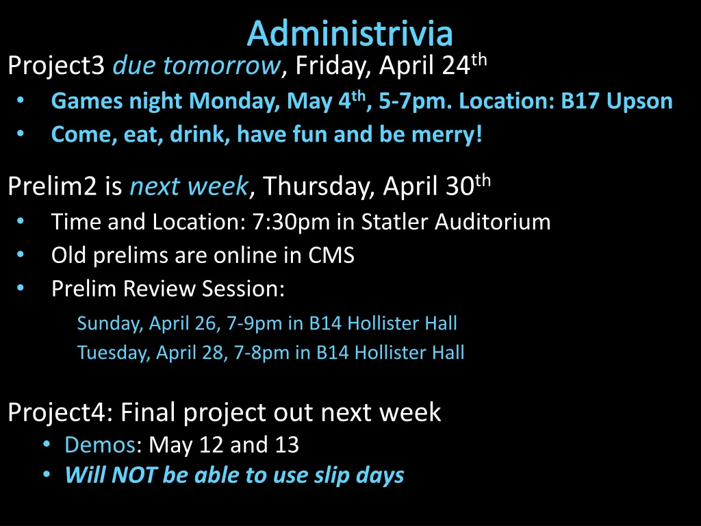 administrivia