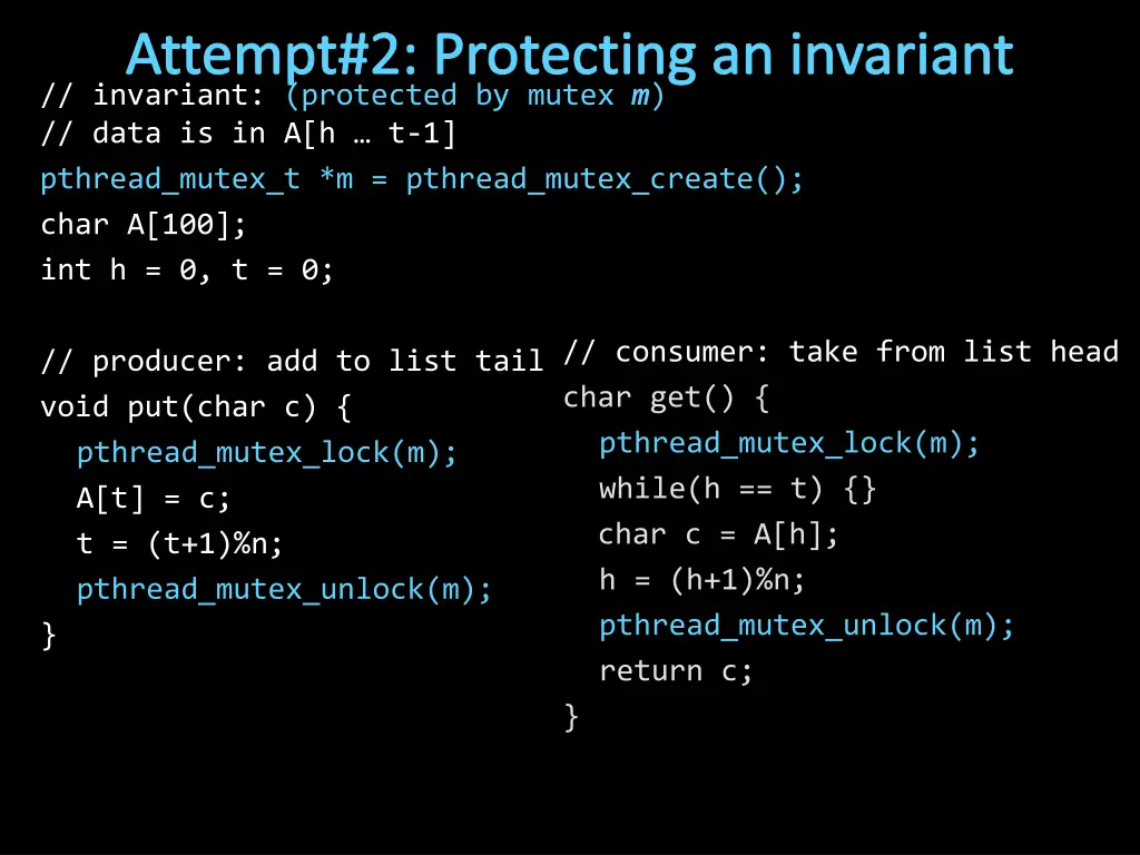 attempt 2 protecting an invariant invariant