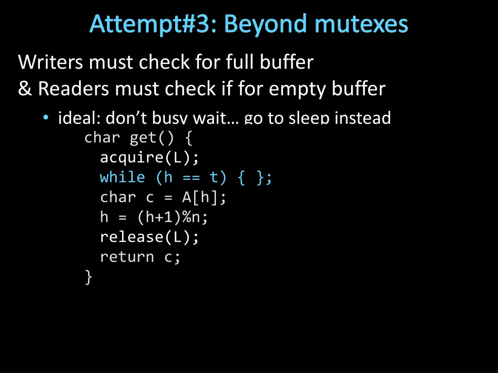 attempt 3 beyond mutexes 1